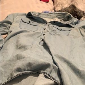 Blue buttoned down shirt